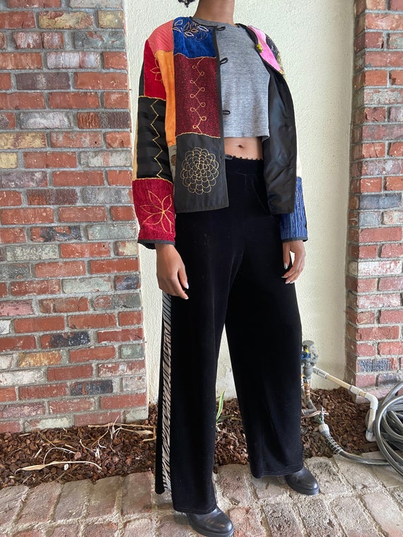 90s Vintage | Women's Patchwork Jacket | Quilted … - image 4