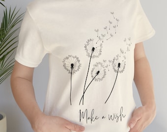Camiseta "Faça um Desejo", Camiseta Unissex de Manga Curta em Malha