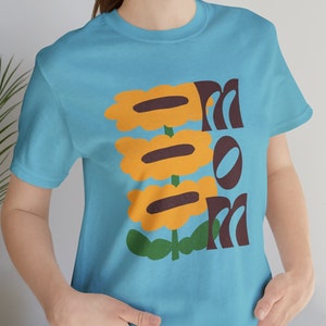 Sunflowers and MOM shirt, Unisex Jersey Short Sleeve Tee, Sunflower gift for mom