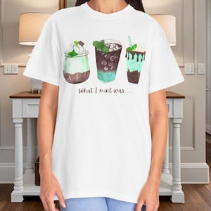 Mint Lover T-shirt, Funny Mint Drinks Gift, Gift for Foodie, Unisex Tee, Garment-Dyed Shirt, Mint Ice Cream gift.