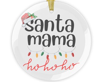 Mama Ornamente, 2024 Ornamente, Santa Ornament, Weihnachtsmann Ornament Weihnachten, Christbaumschmuck, Weihnachtsbaumschmuck, Glasschmuck