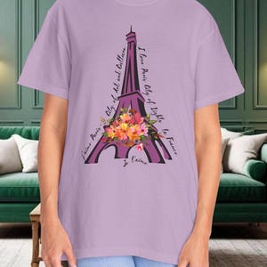 Paris Eiffel Tower T-Shirt, French Lover Gift Tee, French Student gift, France Souvenir Shirt, Parisian Vacation Apparel, Wanderlust gift