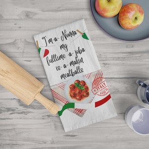 Zachte Italiaanse keukentheedoek Nonna, geweldig cadeau voor Italiaanse grootmoeder &quot;Nonna&quot;