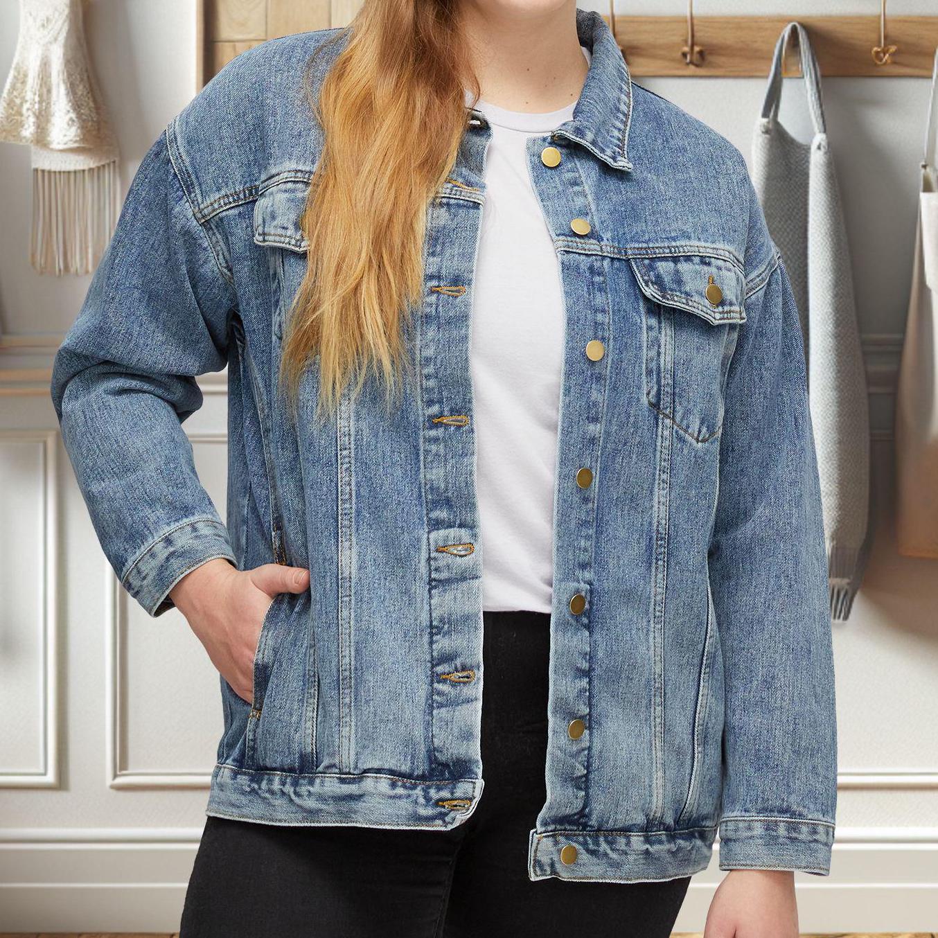 POPPY＊SILVER FLOWER DENIM JACKET Hand-painted Poppy Denim Jacket