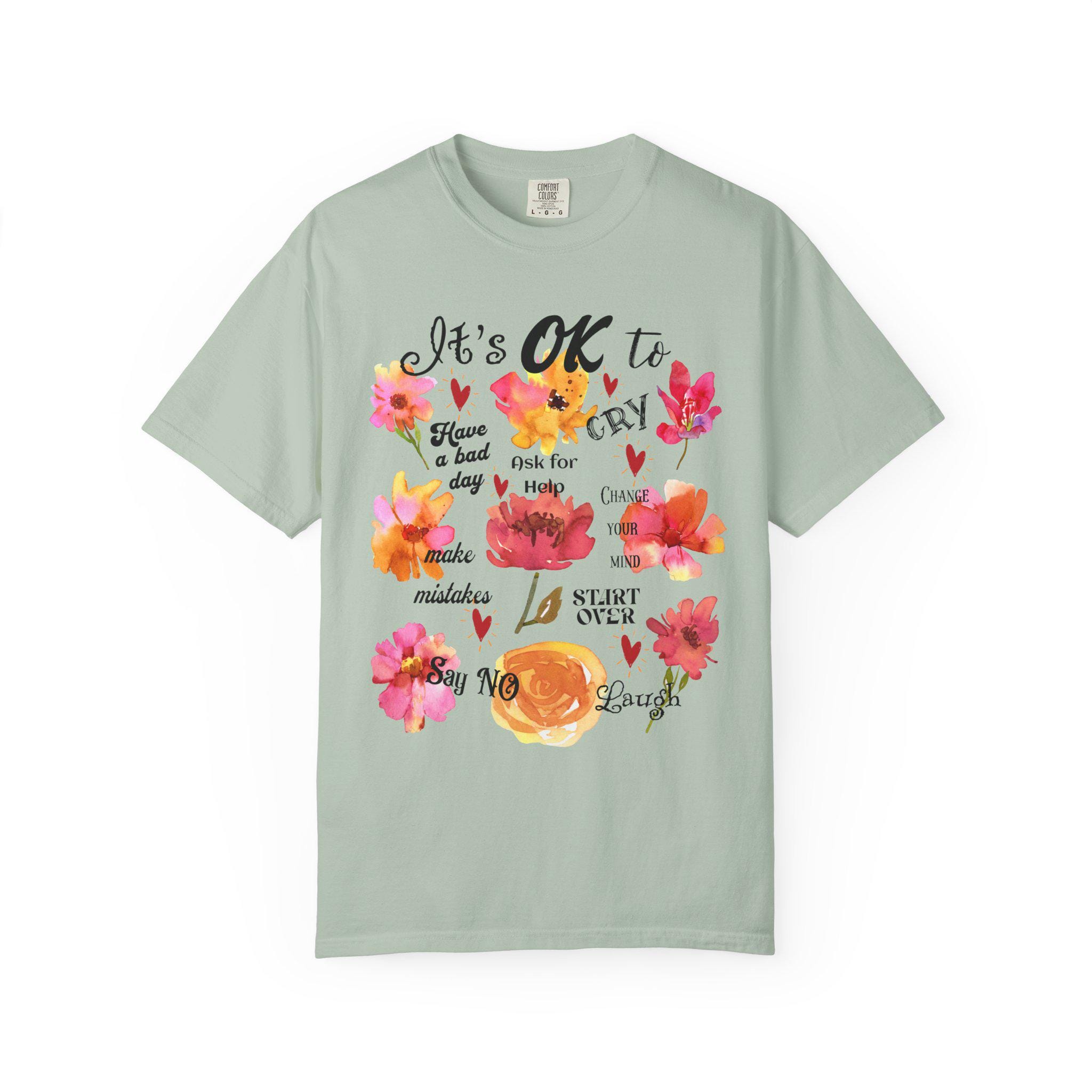 Inspirational Floral T-shirt, Motivational Gift, Positive Quote