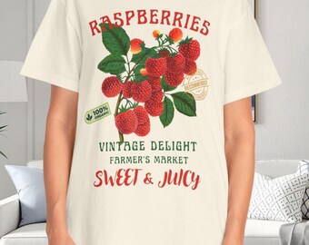 Vintage Raspberry Graphic Tee: Farmer's Market Unisex T-shirt - Etsy