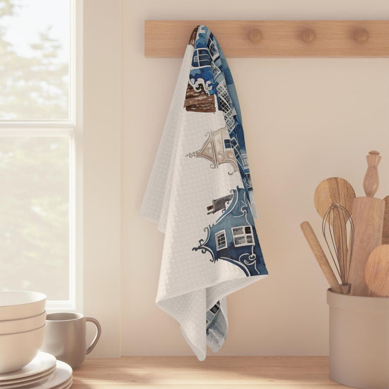 LawrencegiftDesigns Delft Canal House Tea Towel - Thumbnail 4