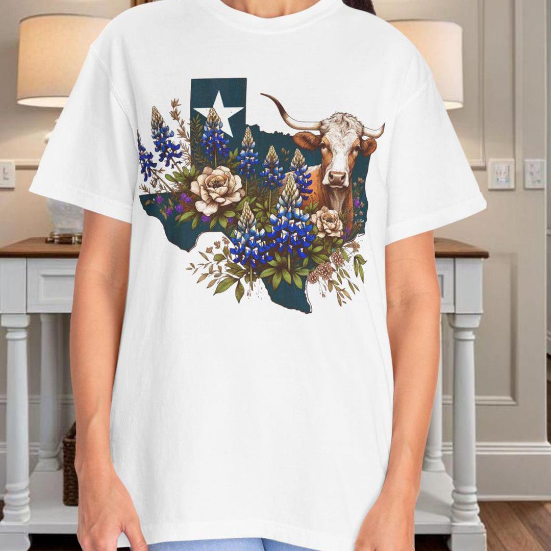 テキサス・ブルーボネットTシャツ、コンフォートカラーTシャツ 