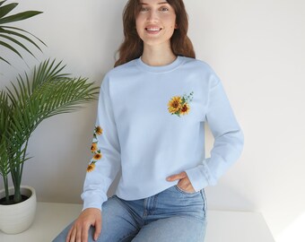 Sunflowers Sweatshirt, Unisex Heavy Blend™ Crewneck Sweatshirt - Etsy
