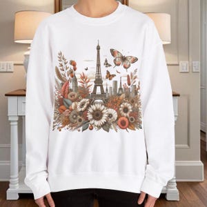 Paris Sweater, Cottage Core French Sweatshirt, Gift for Lover of All Things French. Unisex Pullover, Parisian Jumper, French Style Clothing,