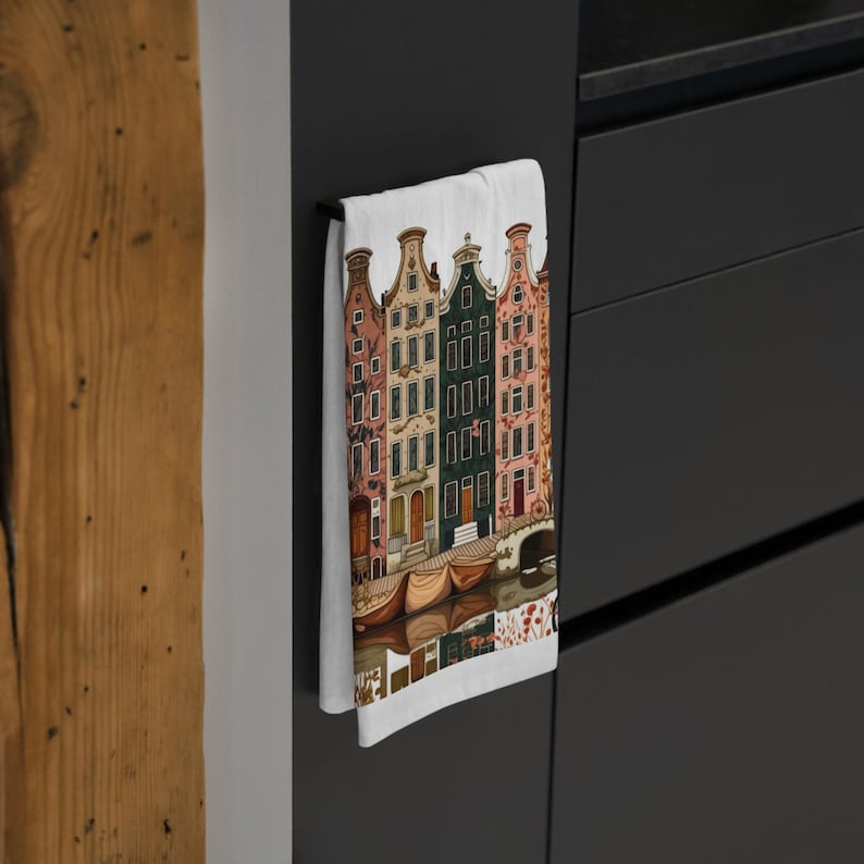 LawrencegiftDesigns Amsterdam Canal House Tea Towel - Thumbnail 4