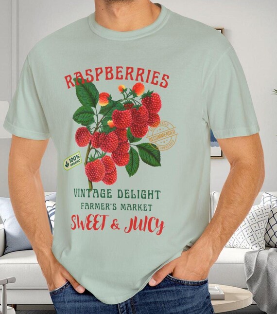 Vintage Raspberry Graphic Tee: Farmer's Market Unisex T-shirt - Etsy