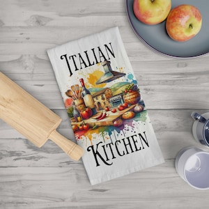 Italiaanse keukentheedoek, Italiaanse keukendoek, housewarming voor Italiaanse keuken, cadeau voor Italiaanse familie.