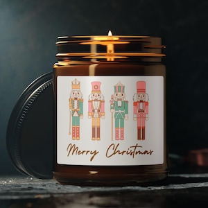 Christmas Scented Soy Candle, Nutcracker candles 9oz, Candle gift, Christmas candles, Festive candles, Holiday candles, Holiday party gift.