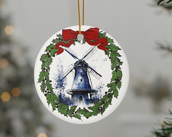 ロイヤルデルフト クリスマス 釉薬磁器 青と白のオーナメント オランダ