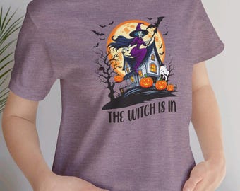 Halloweentröja, häxtröja, Halloween-t-shirt, Halloween-t-shirts, häxkvast, häxpresent, halloweendräkt, Halloweenpresent.