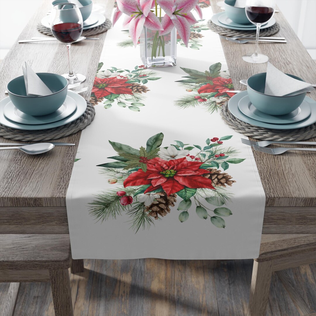 Christmas Table Decor, Christmas Table Runner, Christmas Table