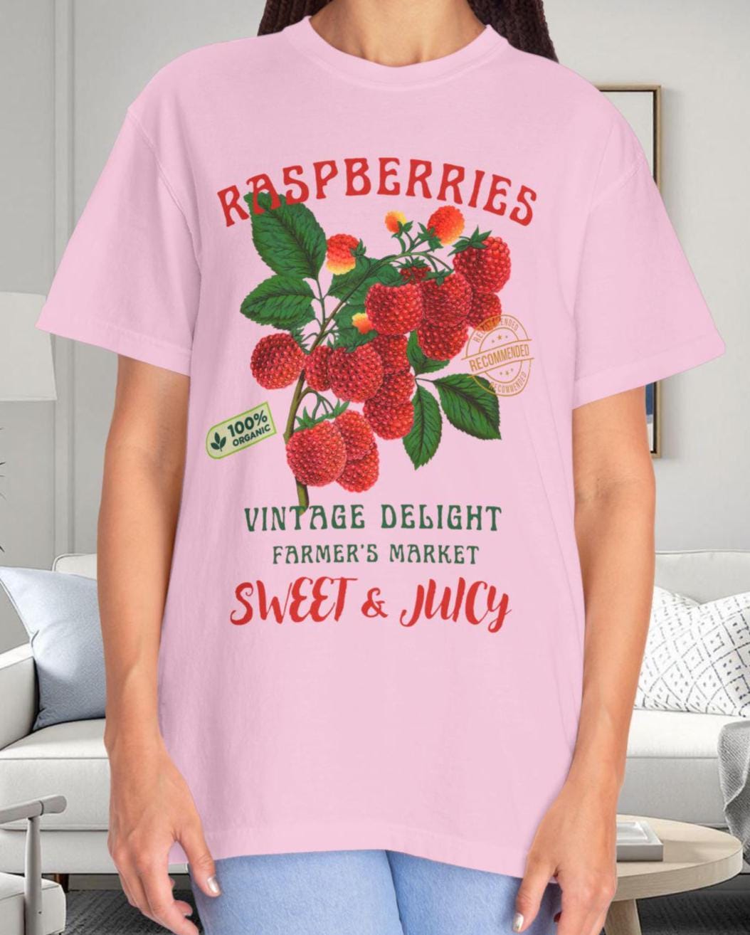 Vintage Raspberry Graphic Tee: Farmer's Market Unisex T-shirt - Etsy