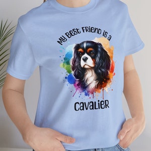 Cavalier King Charles Spaniel Unisex Jersey Short Sleeve Tee, My Best Friend is an Cavalier t-shirt/ cavalier dog breed gift
