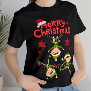 Kerstelfshirt, kerstt-shirts, kerstelfent-shirts, feestelijke kerstshirts, vakantiet-shirts
