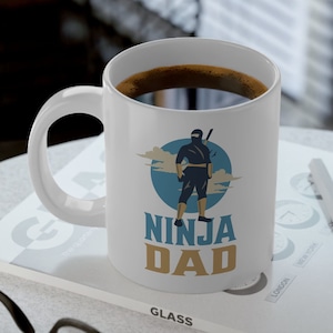 Dad mug, Ninja Dad Jumbo Mug, 20oz, Best Dad mug, Ceamic mug for Dad. Father's Day gift