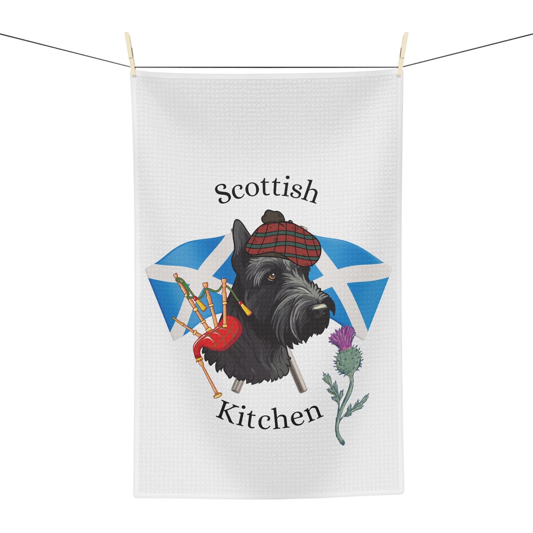Scottish Scottie Dog Kitchen Soft Tea Towel Scottie Dog Etsy