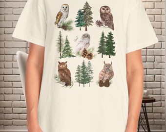 Cottage Core Barn Owl Shirt, Owl Gift, Animal Lover Gift, Cottagecore Owl, Vintage Animal Shirt, Cottage Core Clothing, Owl T-Shirt