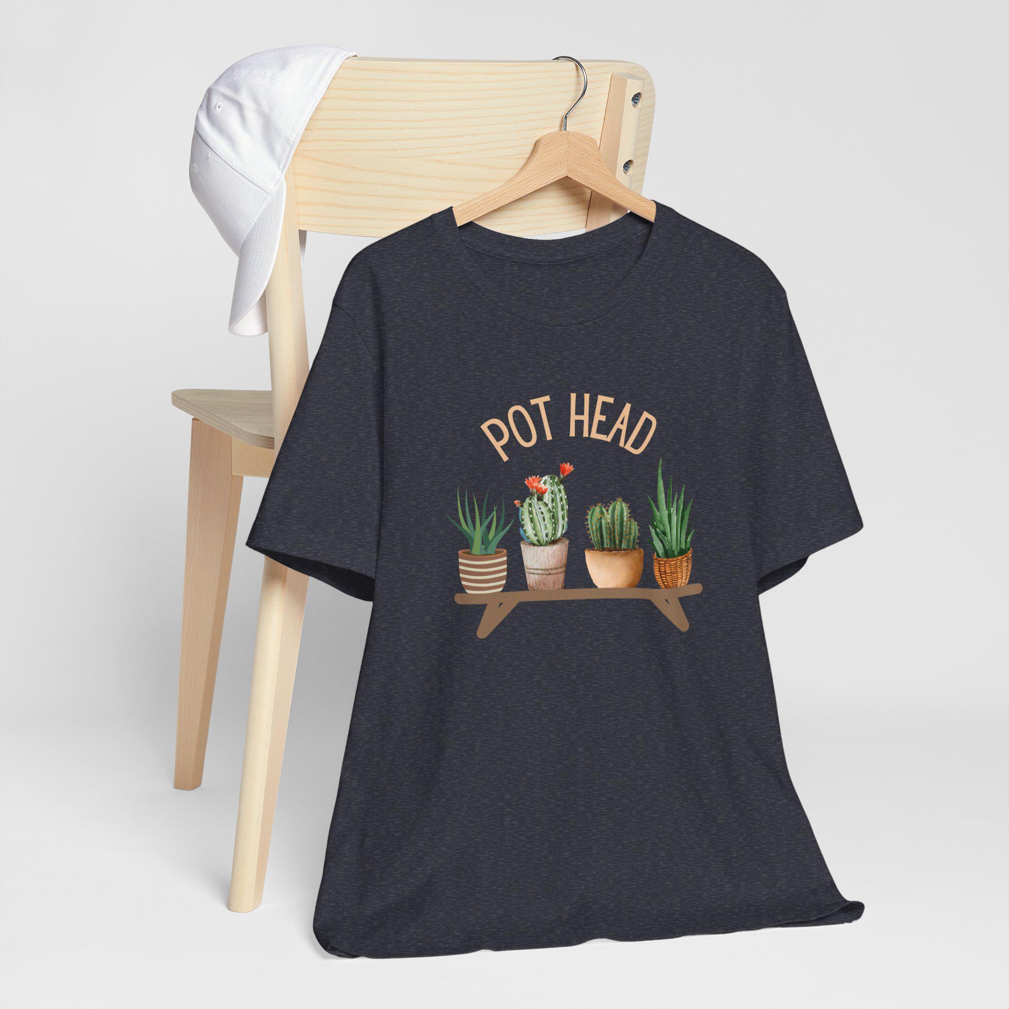 Succulent Pot Head Unisex Tee, Gardener Gift, Plant Lover Shirt