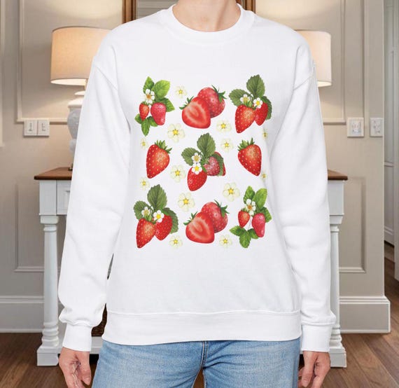 Strawberry Sweatshirt Cute Cottagecore Berries Sweater