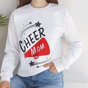 Cheerleader moeder sweatshirt met ronde hals, cadeau voor moeder, cheerleadersweater, voetbal, cheerleadercadeau. Sportmoeder, cheerleaderkamp.