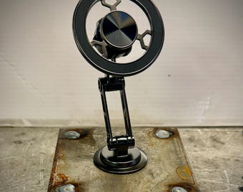 Handgefertigter Metall Holz Mag Berg Handy Ständer, Rustikale Desktop Dekoration