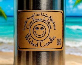 Ocean Breeze Candle, Pink Lilac, Willow, Lavender, Vanilla, Cactus, 16 oz