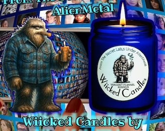 4oz Cobalt Blue Jar Candle, VerDant Flannel Reserve, Oak, Cedar, White Musk