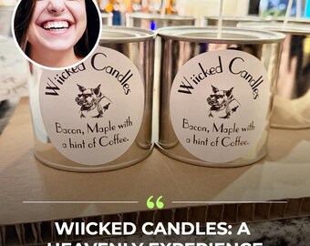 Organic Coconut Soy Wax Candle, 10oz Paint Tin, Bacon Maple Coffee Fragrance