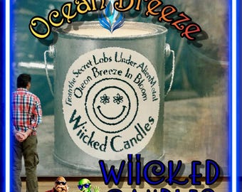 16oz, Ocean Breeze Candle, Pink Lilac, Willow, Lavender, Vanilla, Cactus,