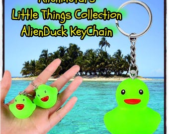 Chaveiro Pato Alienígena, Pato de Borracha que Brilha no Escuro