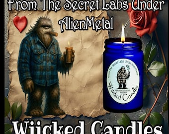 VerDant Flannel Candle, White Musk, Oak & Cedar, 4oz Blue Cobalt Jar