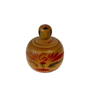 Vintage Japanese Ejiko Kokeshi Wooden Doll Signed - Vintage Japanese Kokeshi Doll - Wooden Kokeshi  - Japanese Kokeshi Wooden Doll - Ejiko