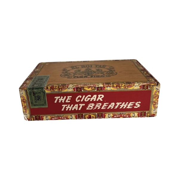 Vintage Roi-tan Empty Cigar Box. Vintage Tobacciana. Vintage Cigar  Advertising. Vintage Cigarette Box. Vintage Cigar Box. Cigar Box. Roi Tan