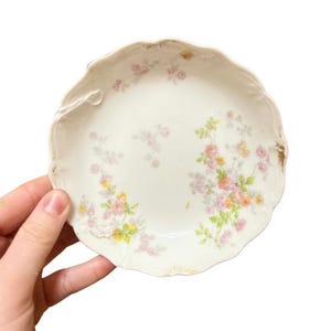 Vintage CA Limoges France Depose Charles Ahrenfeldt - Porcelain Saucer Plate - Antique Pink Peony Plate - Floral Saucer - Limoges France