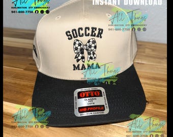 Soccer mama embroidery hat file