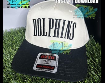 Dolphins embroidery hat file