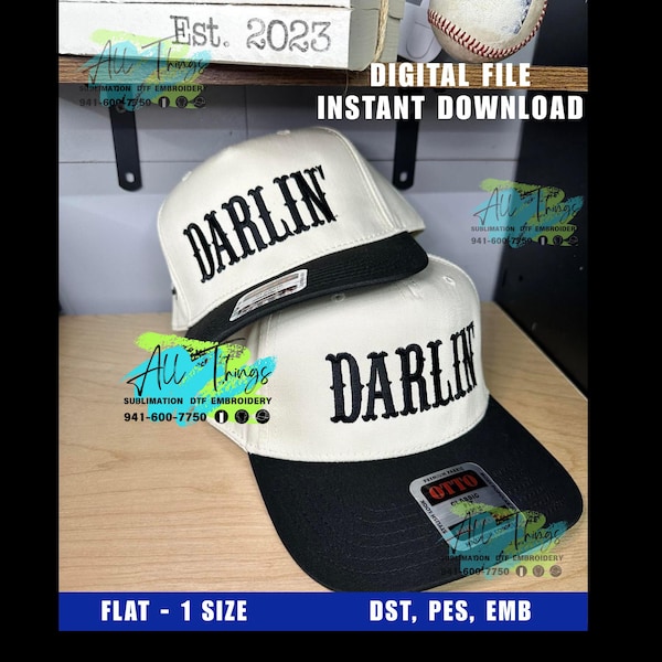 Darlin' hat embroidery file