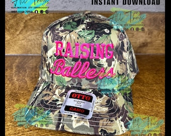 Raising Ballers embroidery hat file