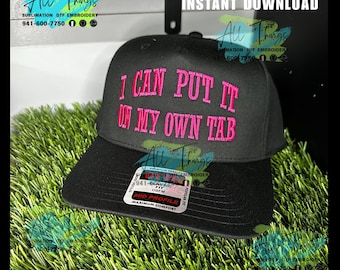 I can put it on my own tab - embroidery hat file
