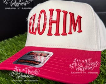 3D Puff ELOHIM embroidery file for hat