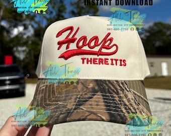 Hoop there it is Puff embroidery file for hat