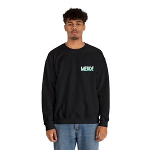 Merde sudadera Jumper, sudaderas para hombre, francés, sudaderas para mujer, sudaderas con capucha de otoño, malas palabras, francófono, ropa en francés