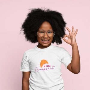 Je Parle Croissant,  Baby Body Suit, Baby Onsie, Francophone, Croissant, Foodie Gifts, Gift for New Baby Girl, Cadeau Pour Enfants Français