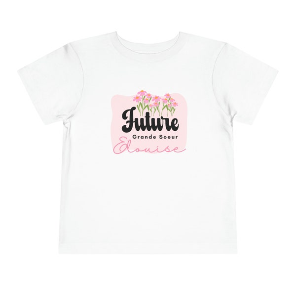 Toddler & Kids T-shirt, Annonce Grossesse Grande Soeur, Future Big Sister, Bébé Français, Body Personnalisé Bébé, Body enfant, Bodies